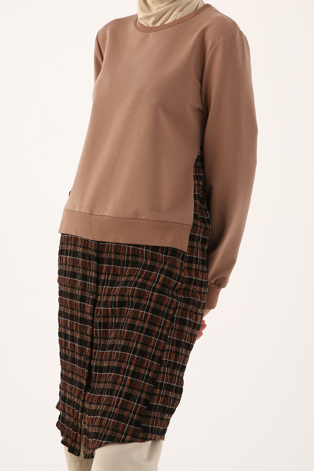 Gömlek Garnili Sweat Tunik