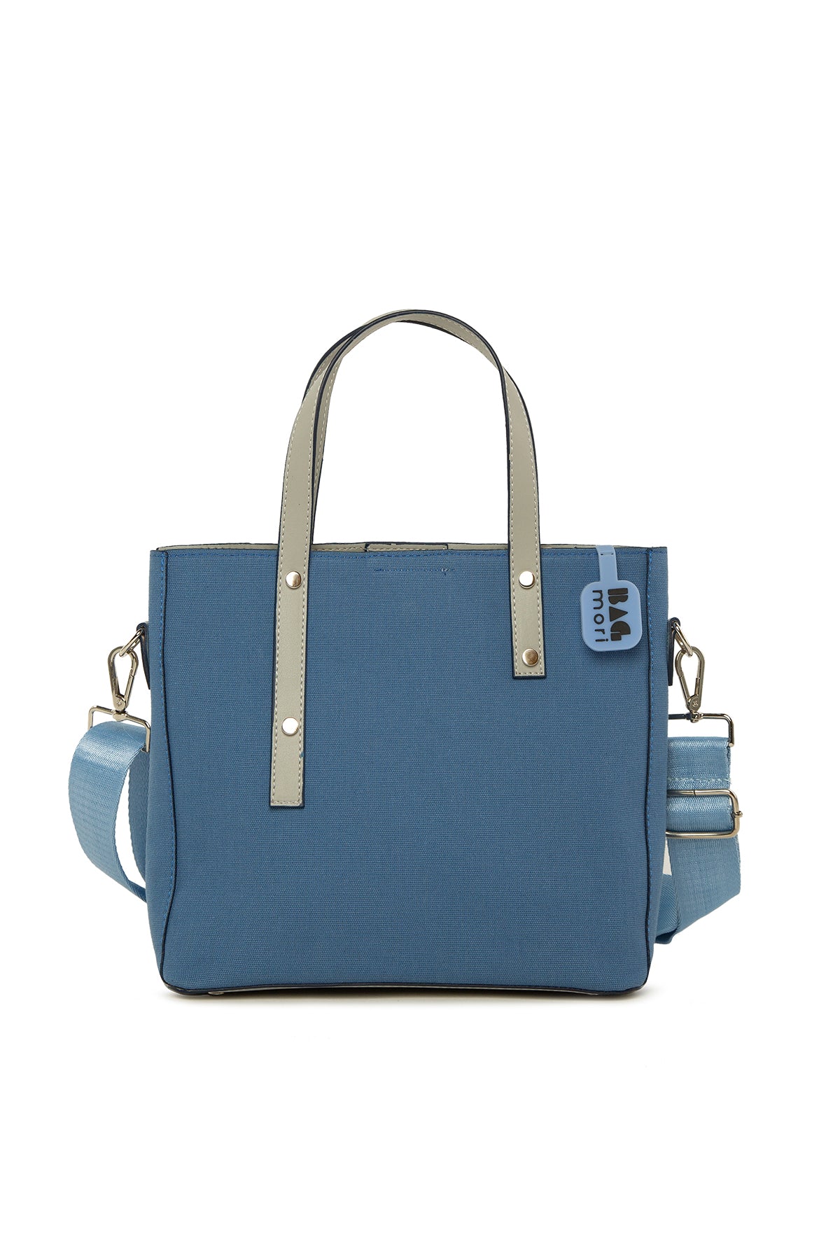 Women's Leather Strap Linen Bag